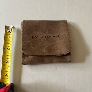 David Yurman Tan Suede jewelry pouch